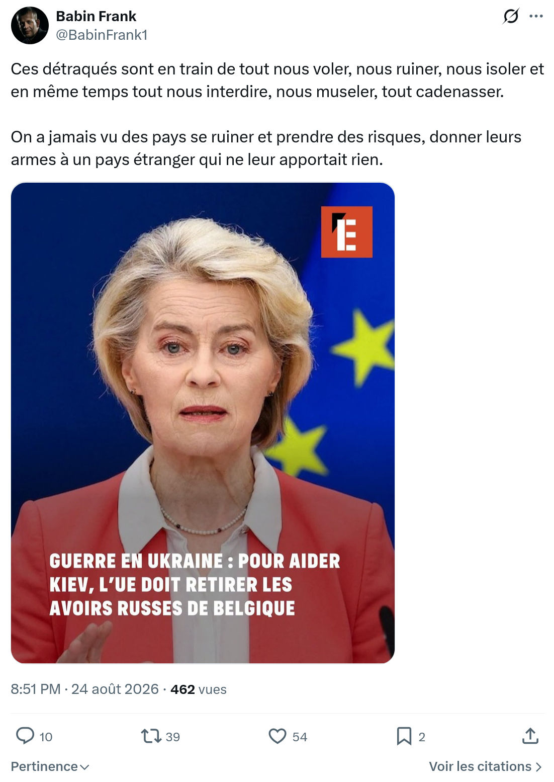 Frank Babin: Ces détraqués sont en train...