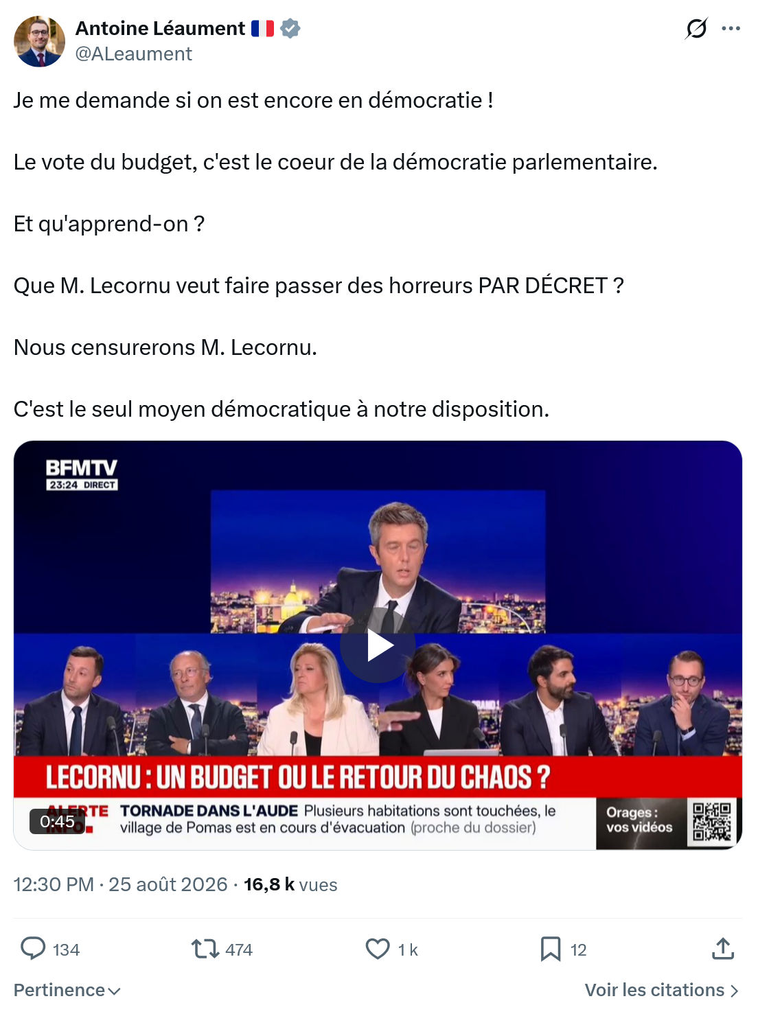 Antoine Léaument: Je me demande si on est encore...