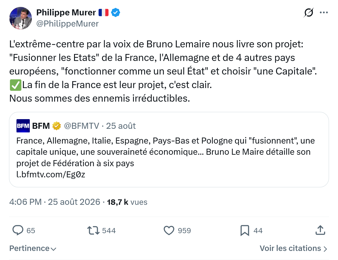 Philippe Murer: L'extrême-centre par la voix de Bruno...