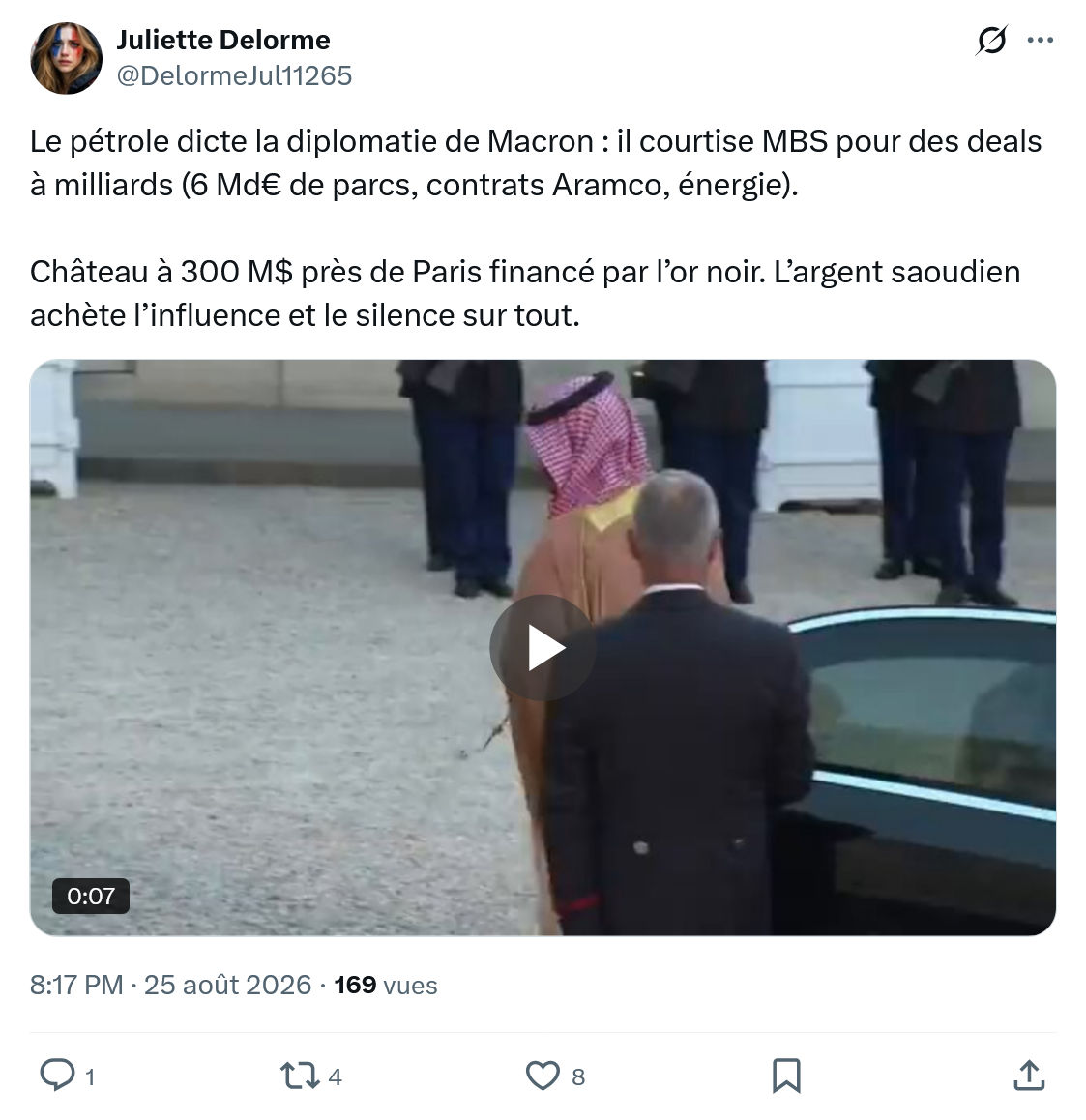 Juliette Delorme: Le pétrole dicte la diplomatie de Macron...