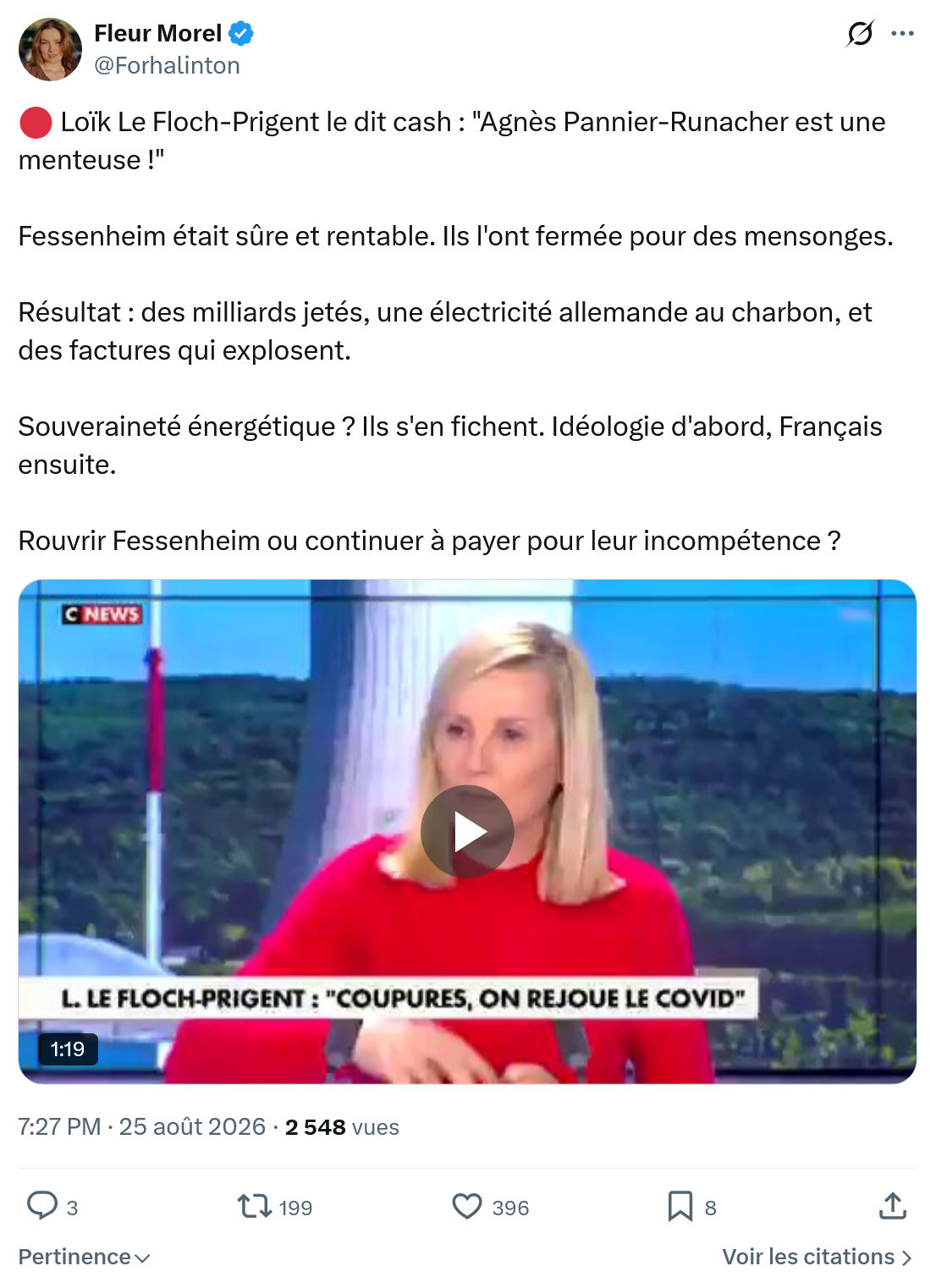 Fleur Morel: Loïk Le Floch-Prigent le dit cash...