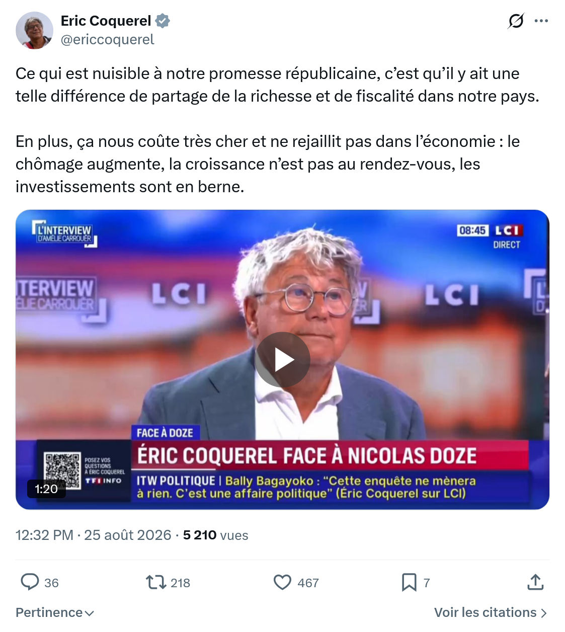 Eric Coquerel: Ce qui est nuisible à notre promesse...