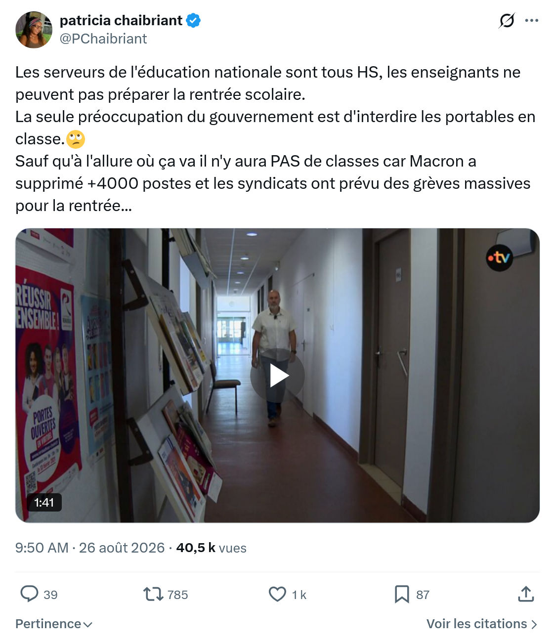 Patricia Chaibriant: Les serveurs de l'éducation...