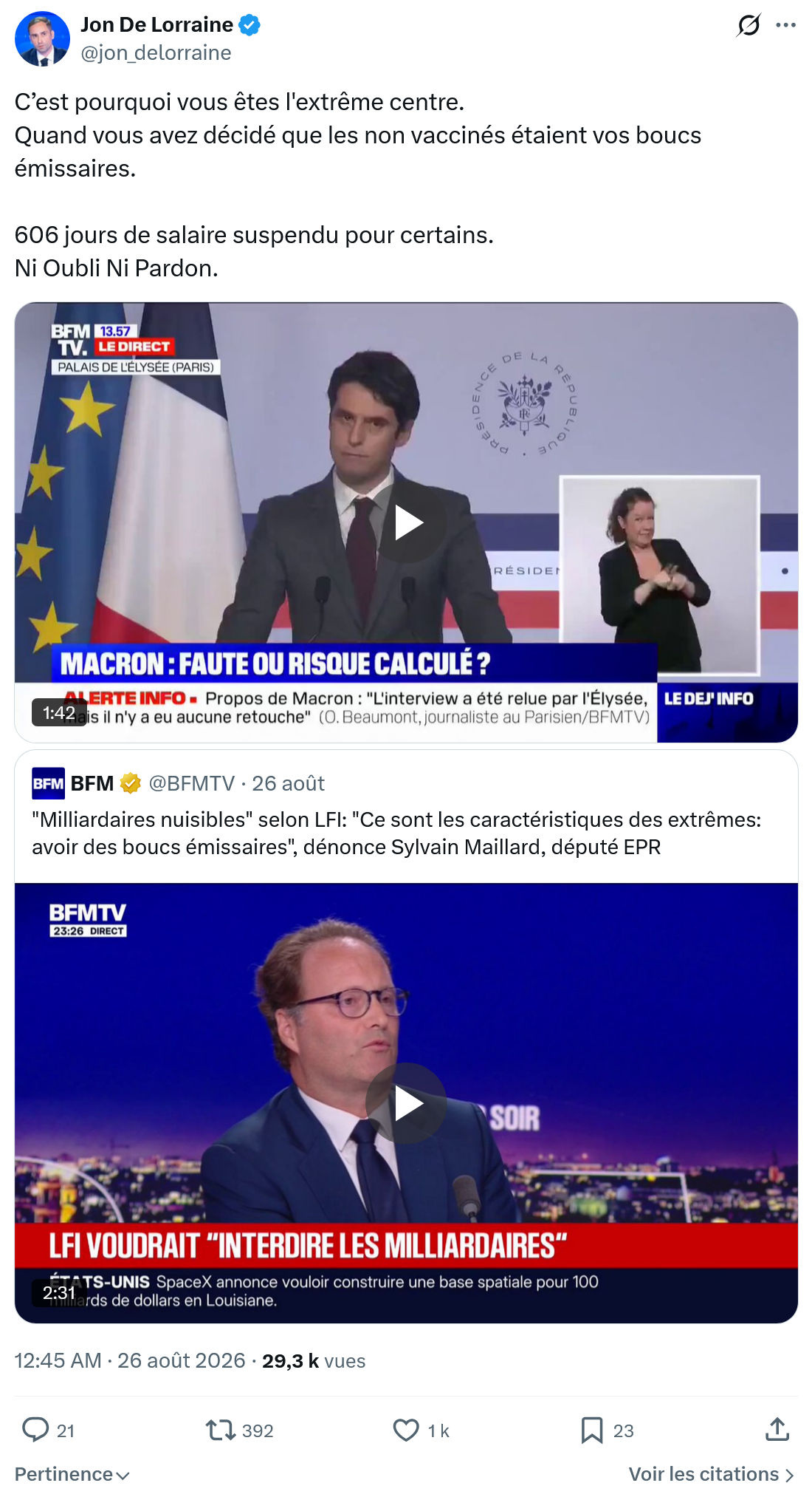 Jon De Lorraine: C’est pourquoi vous êtes...