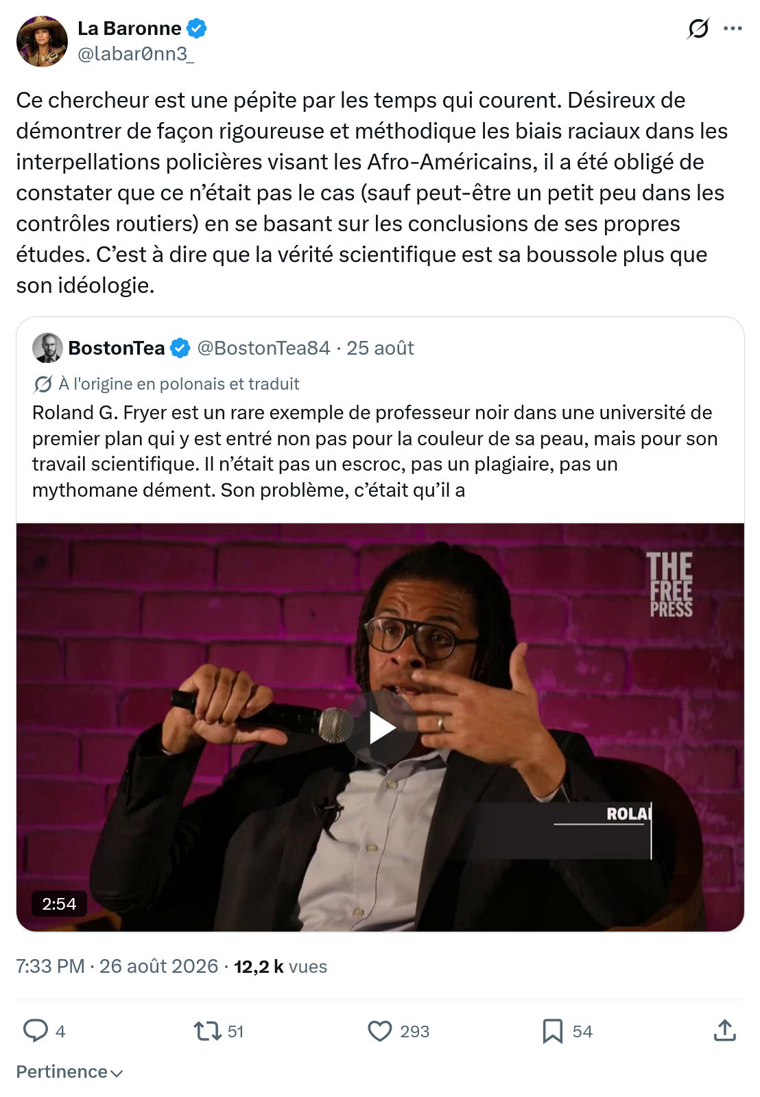 La Baronne: Ce chercheur est une pépite...