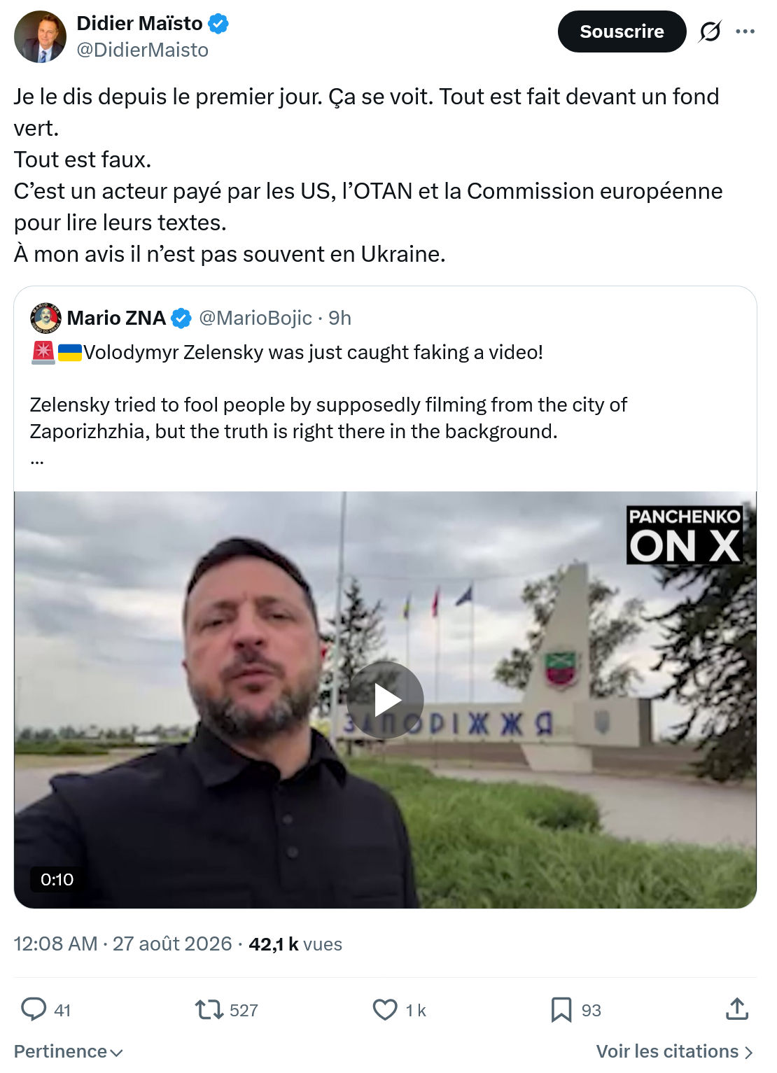 Didier Maïsto: Je le dis depuis le premier jour...