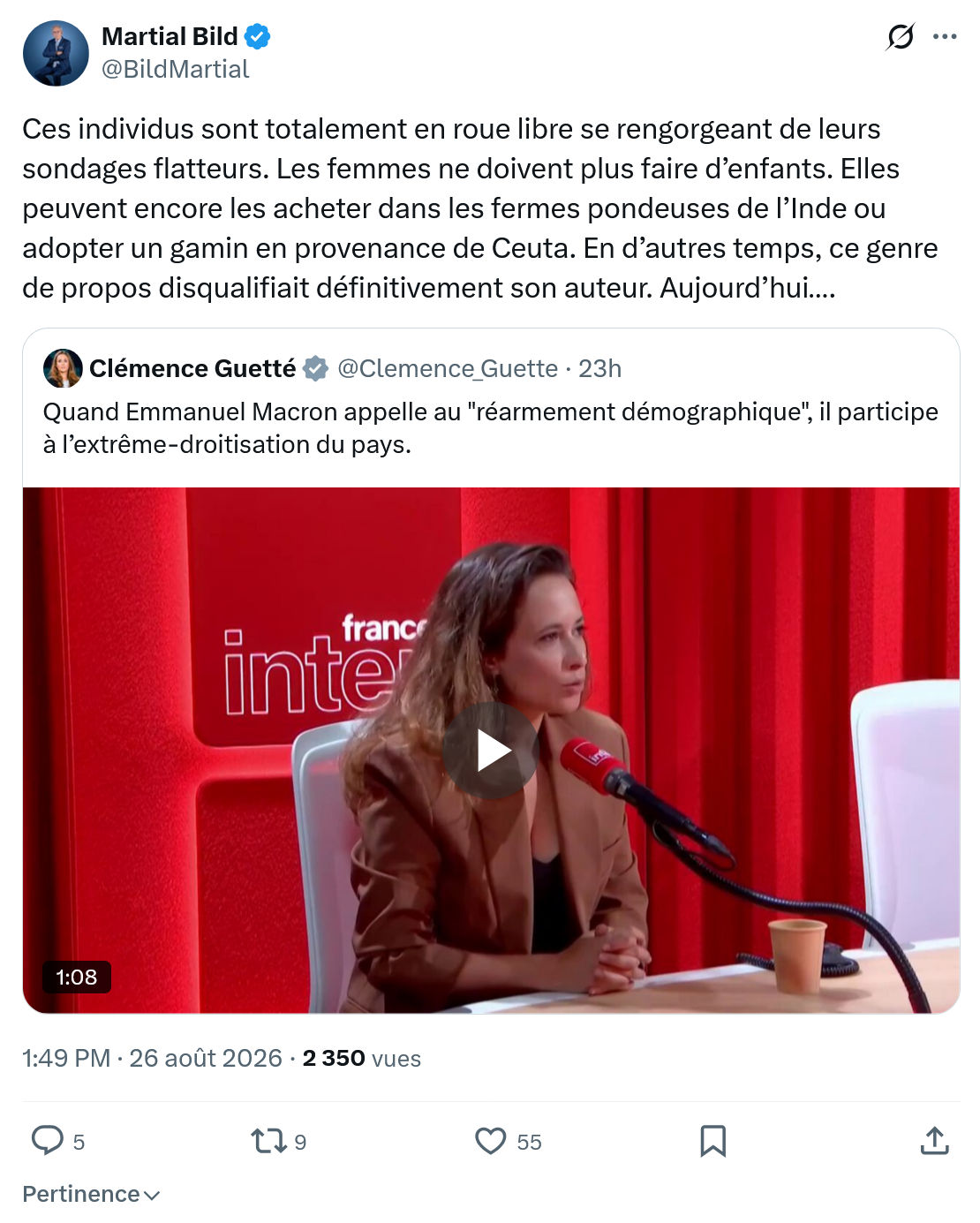 Martial Bild: Ces individus sont totalement...