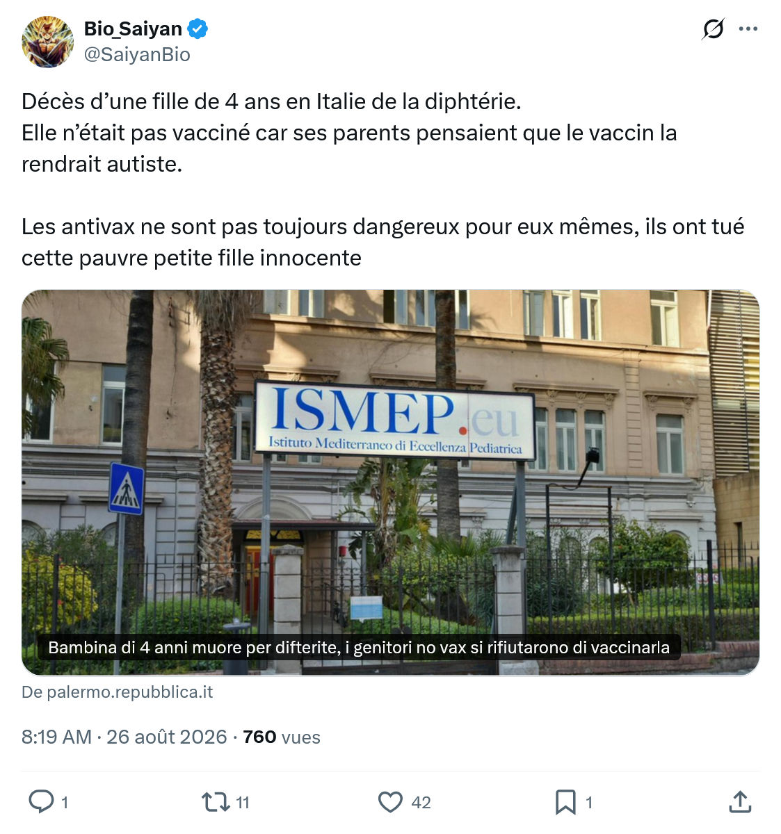 Bio Saiyan: Décès d’une fille de 4...