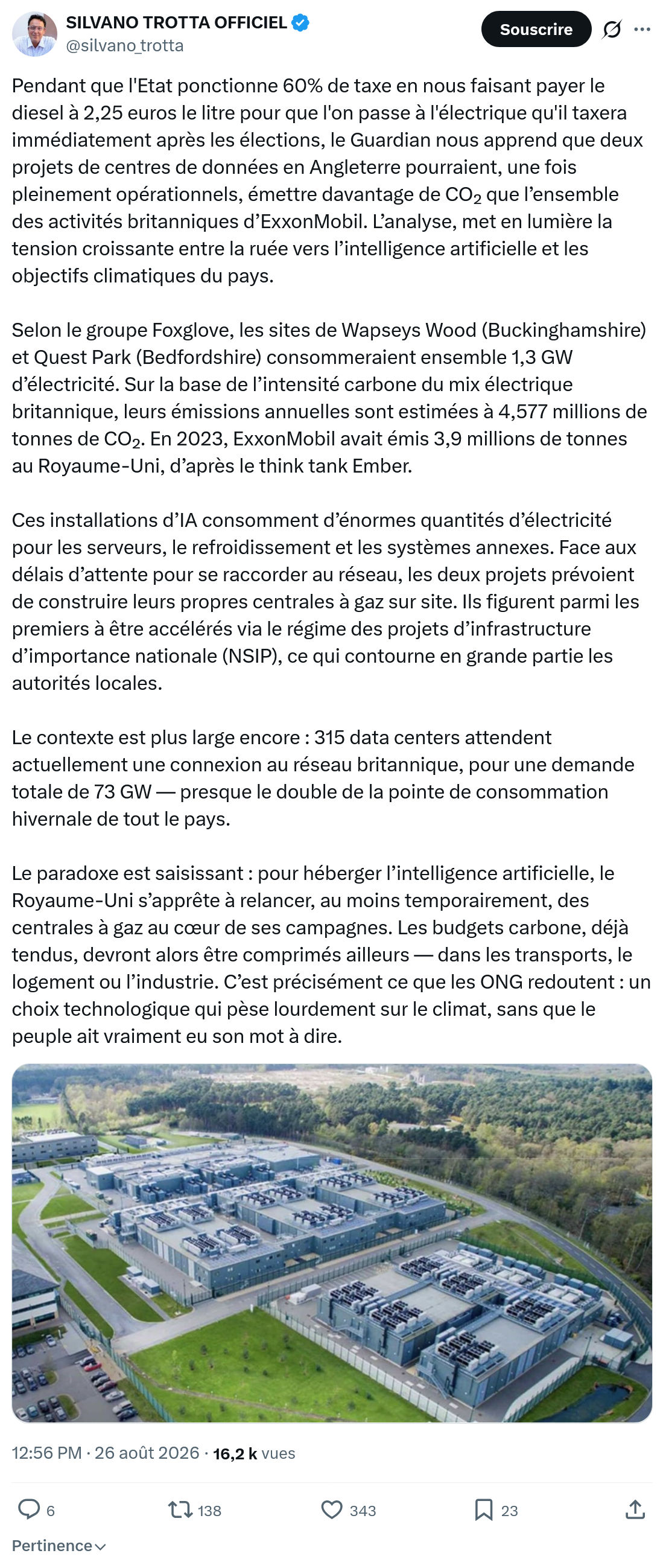 Silvano Trotta: Pendant que l'Etat ponctionne 60%...