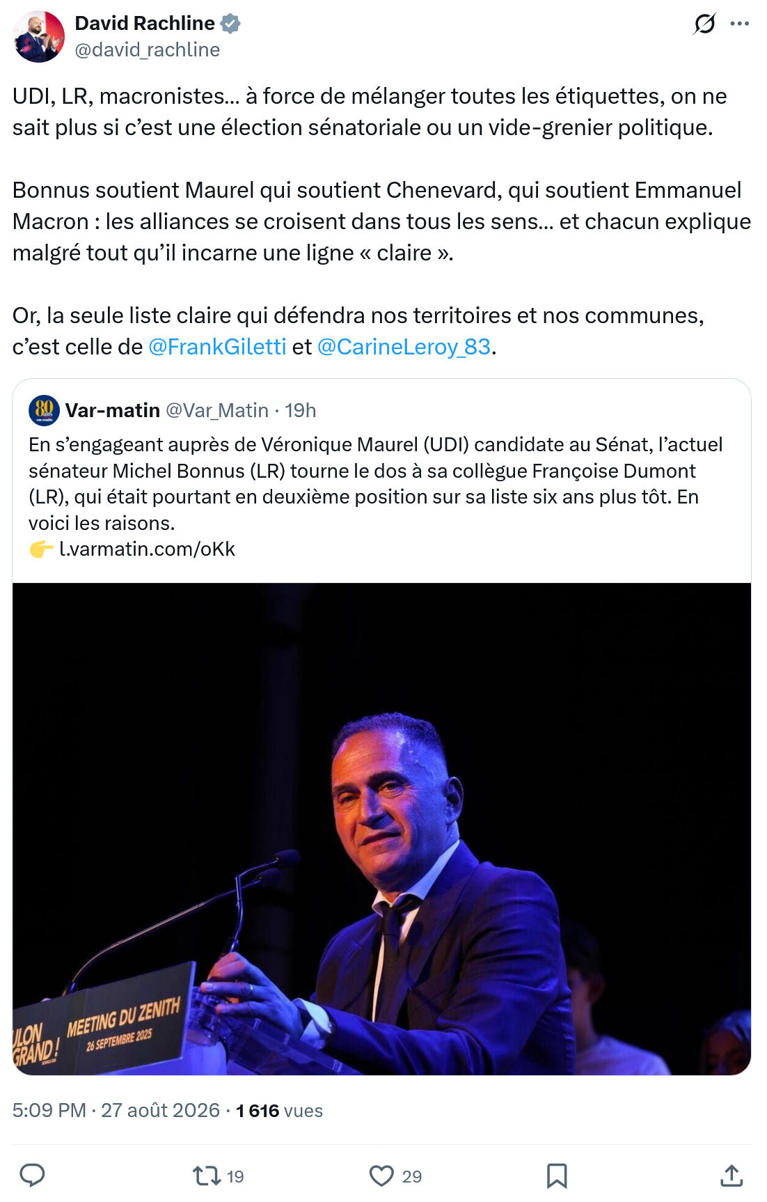 David Rachline: UDI, LR, macronistes… à force de mélanger...