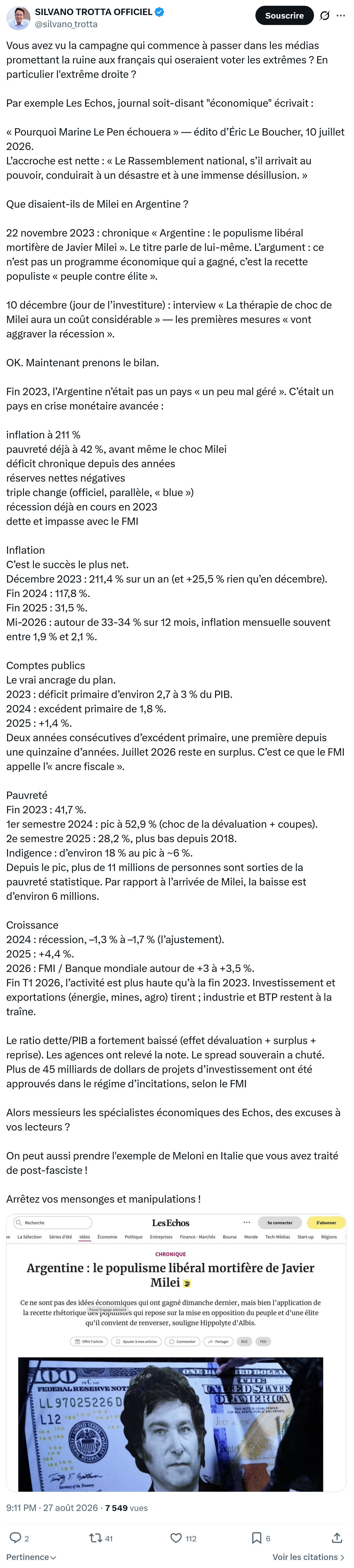 Silvano Trotta: Vous avez vu la campagne qui commence...