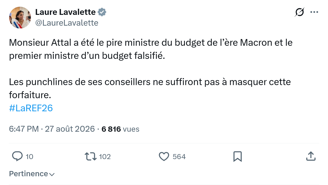 Laure Lavalette: Monsieur Attal a été le pire...
