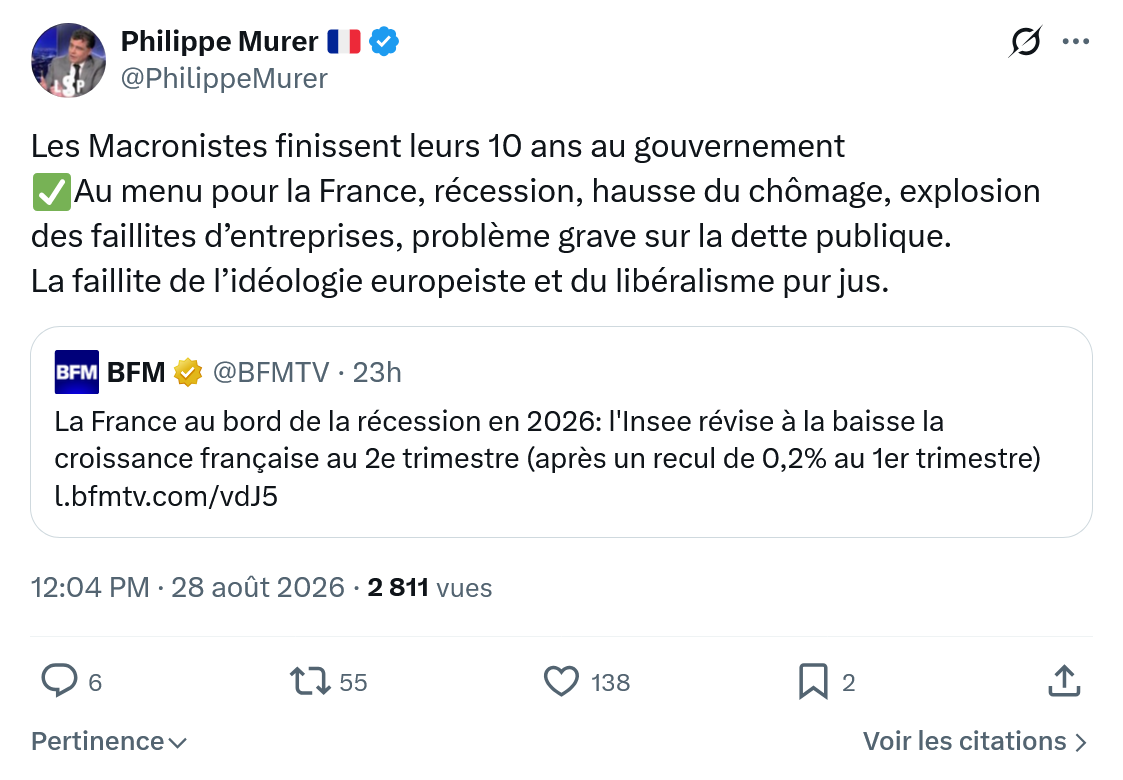 Philippe Murer: Les Macronistes finissent leurs...