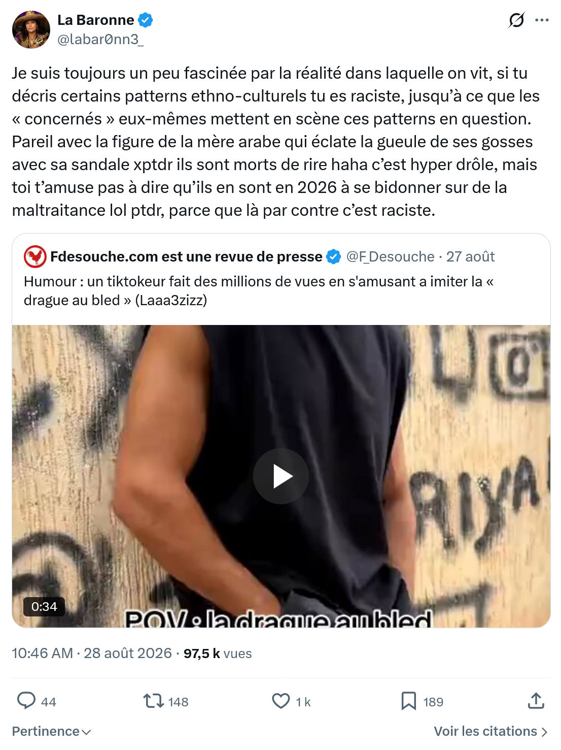La Baronne: Je suis toujours un peu fascinée...