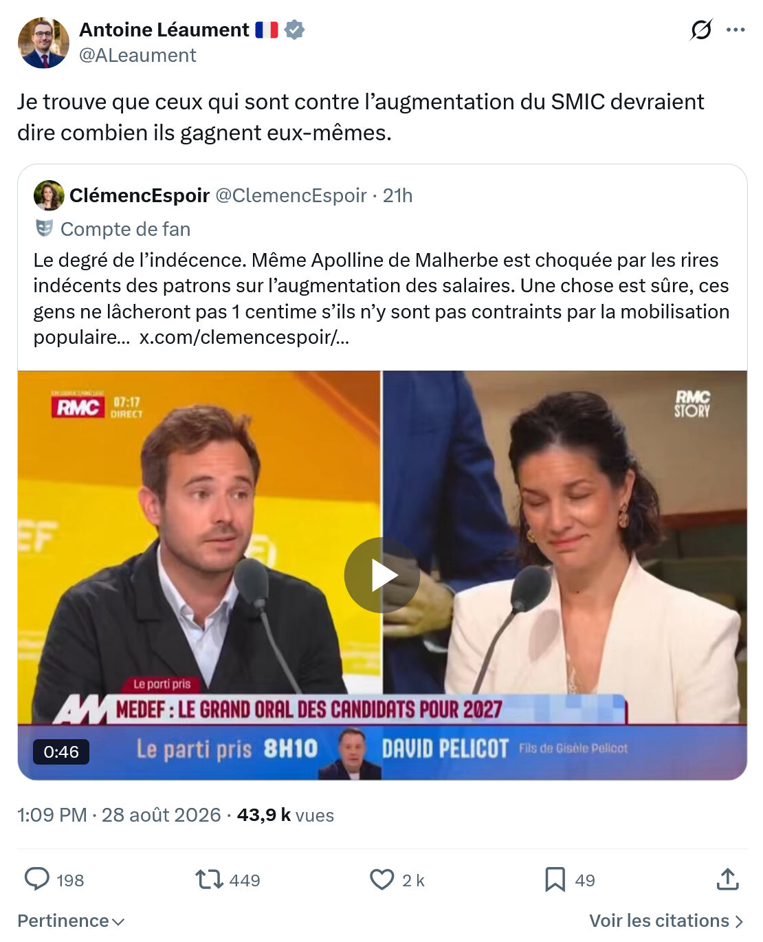 Antoine Léaument: Je trouve que ceux qui sont contre...
