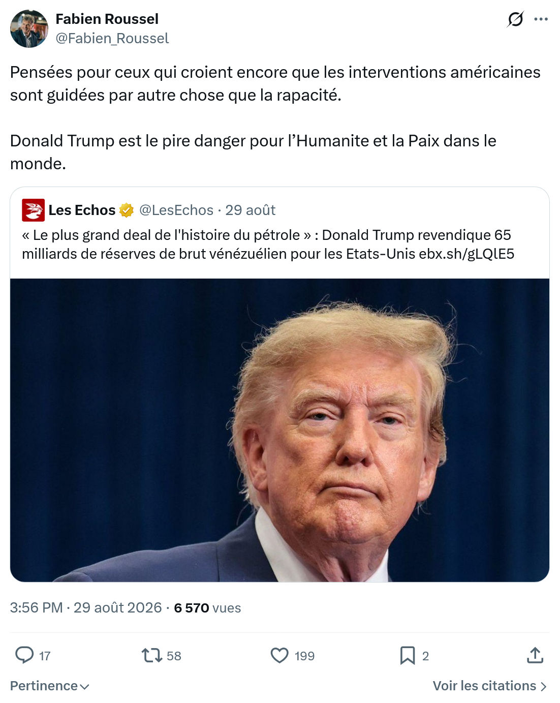 Fabien Roussel: Pensées pour ceux qui croient...