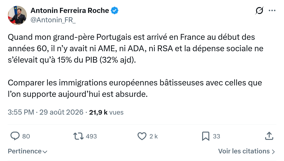 Antonin Ferreira Roche: Quand mon grand-père Portugais...