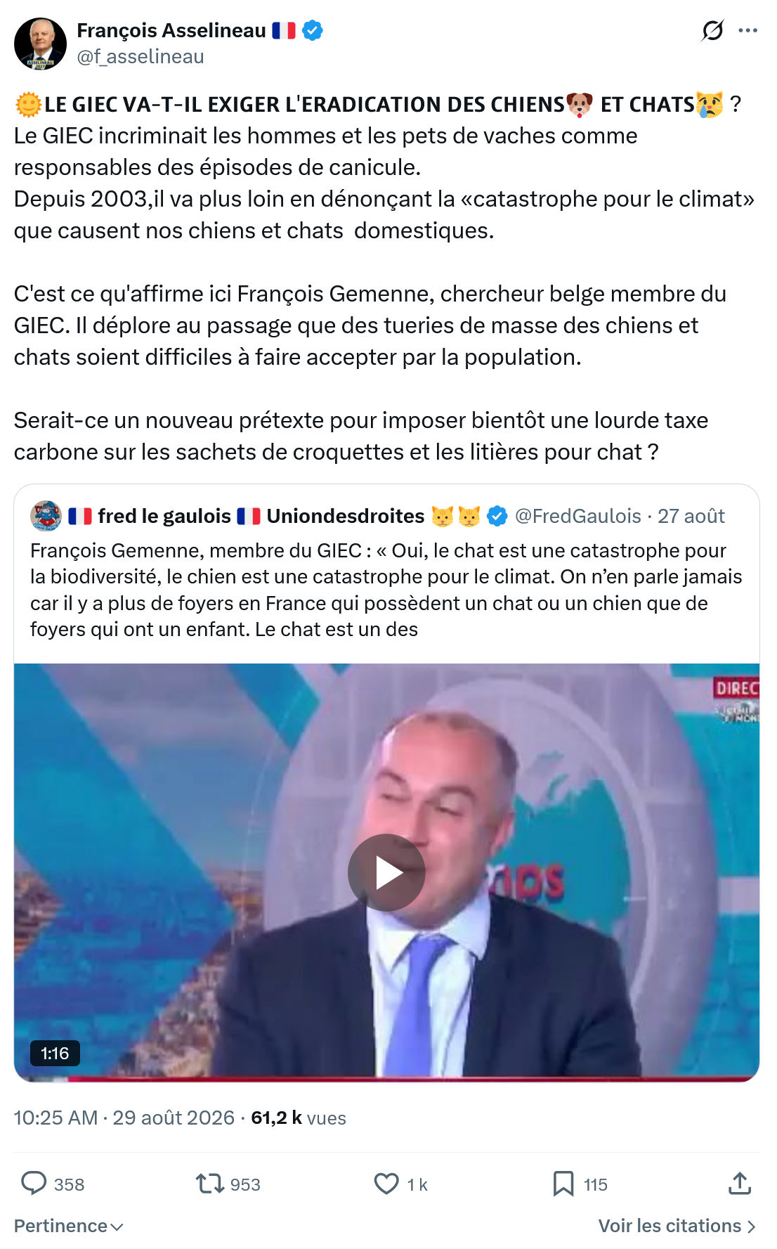 Francois Asselineau: 𝗟𝗘 𝗚𝗜𝗘𝗖 𝗩𝗔-𝗧-𝗜𝗟 𝗘𝗫𝗜𝗚𝗘𝗥 𝗟'𝗘𝗥𝗔𝗗𝗜𝗖𝗔𝗧𝗜𝗢𝗡...
