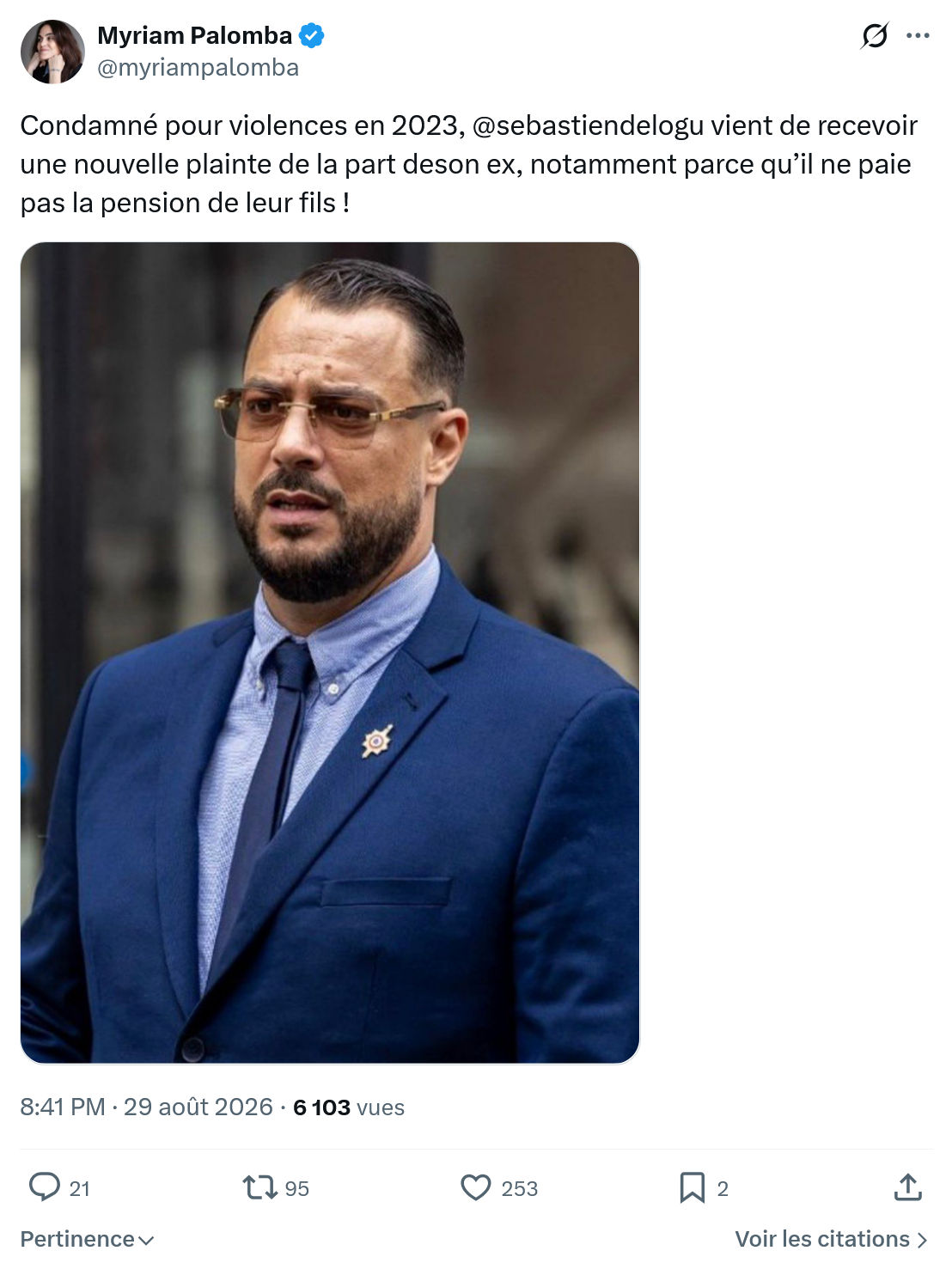 Myriam Palomba: Condamné pour violences en 2023...