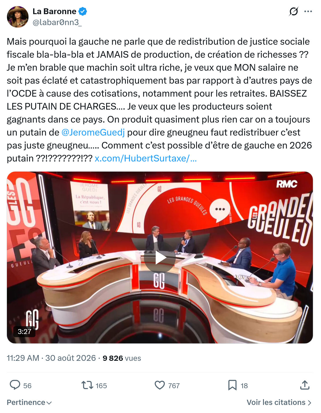 La Baronne: Mais pourquoi la gauche...