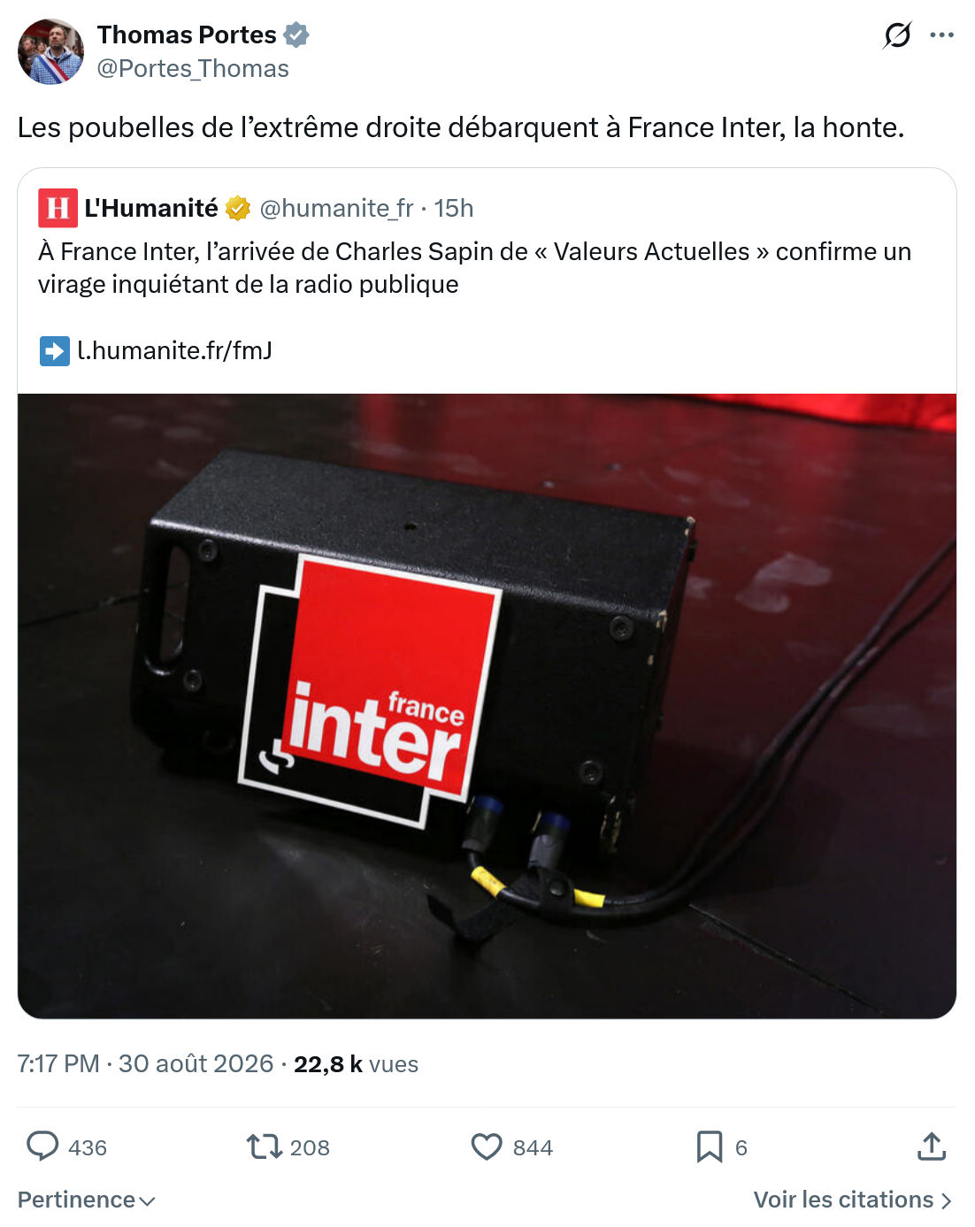 Thomas Portes: Les poubelles de l’extrême...