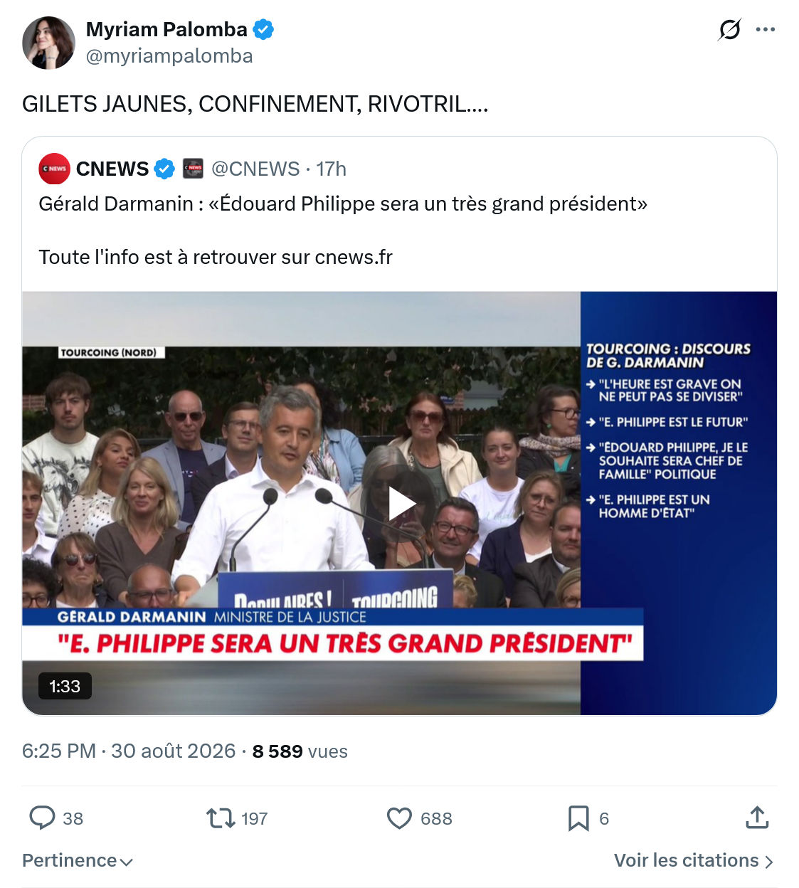 Myriam Palomba: GILETS JAUNES...