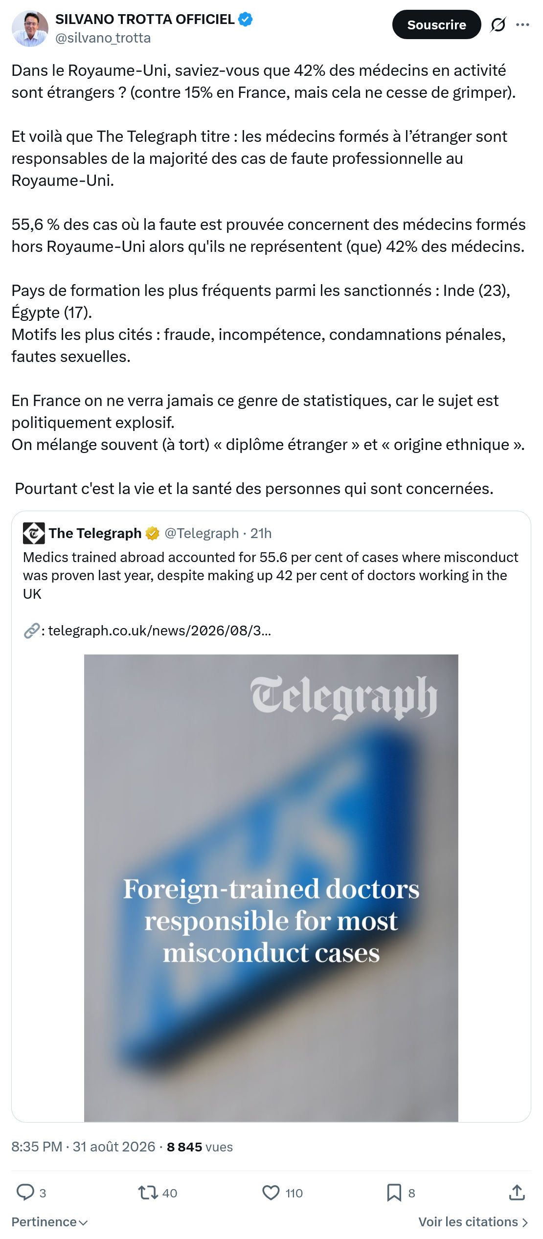 Silvano Trotta: Dans le Royaume-Uni...