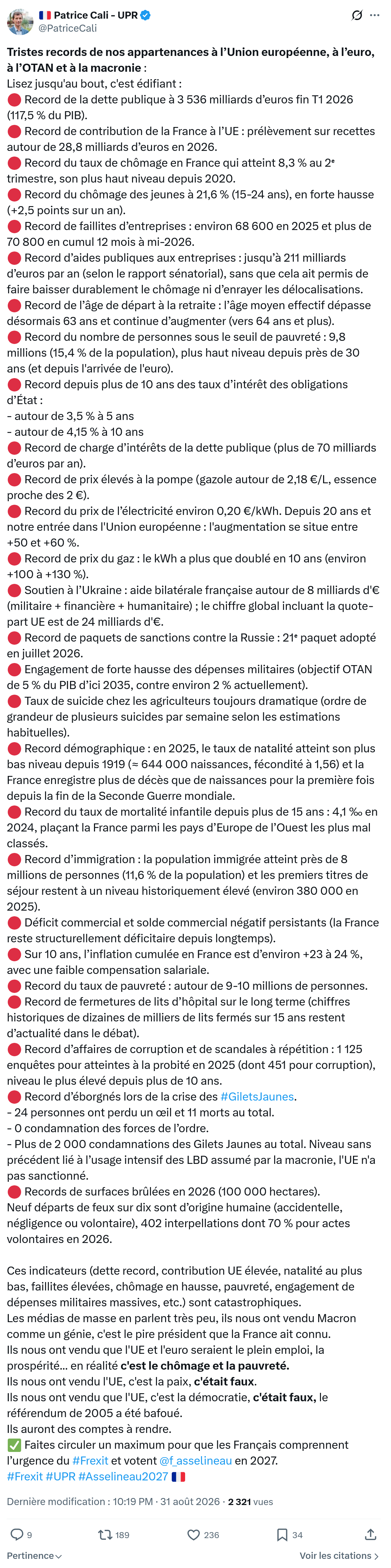 Patrice Cali: Tristes records de nos appartenances...