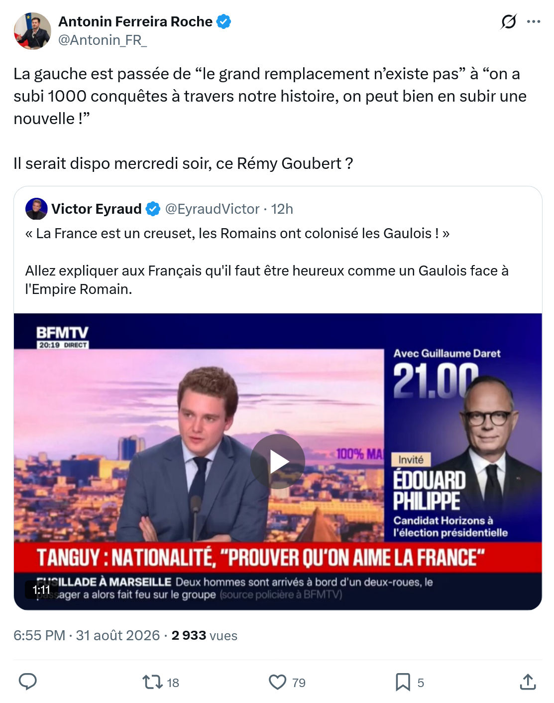 Antonin Ferreira Roche: La gauche est passée...