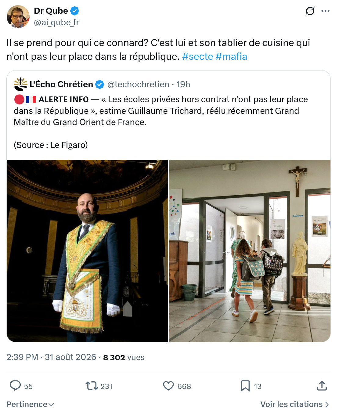 Dr Qube: Il se prend pour qui ce connard...