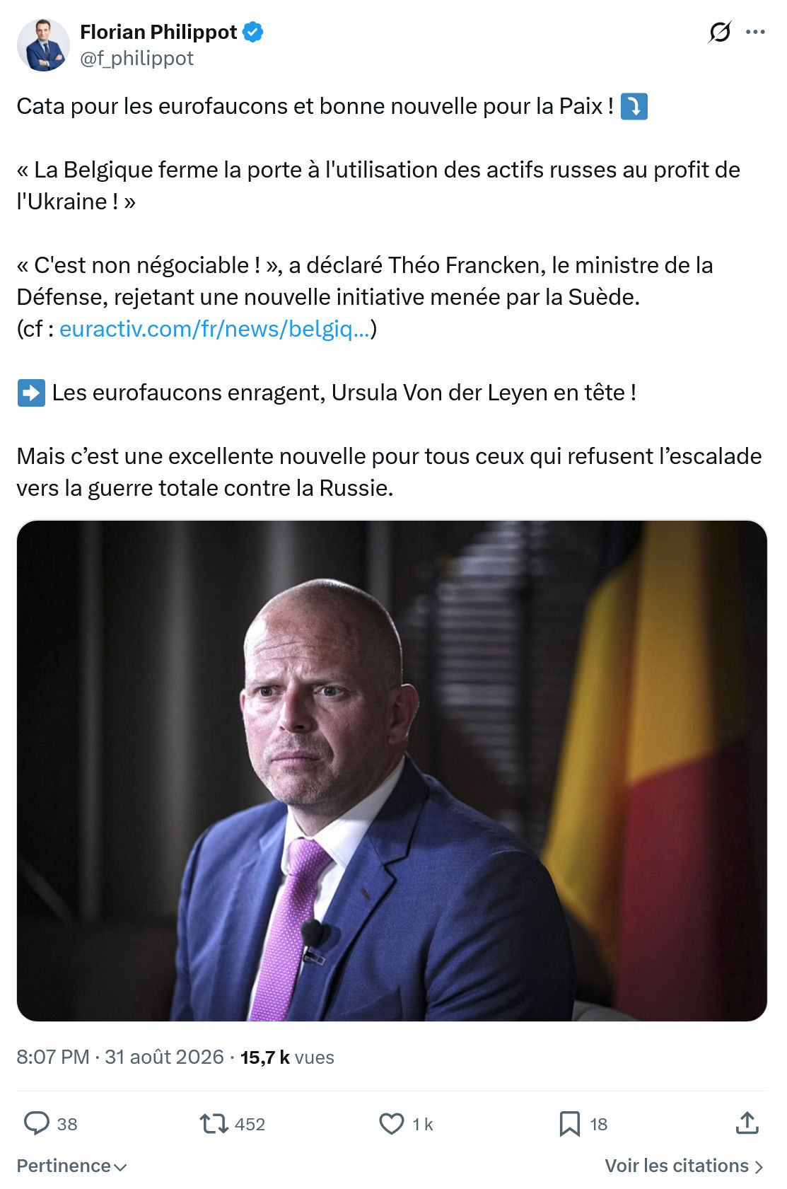 Florian Philippot: Cata pour les eurofaucons et bonne...