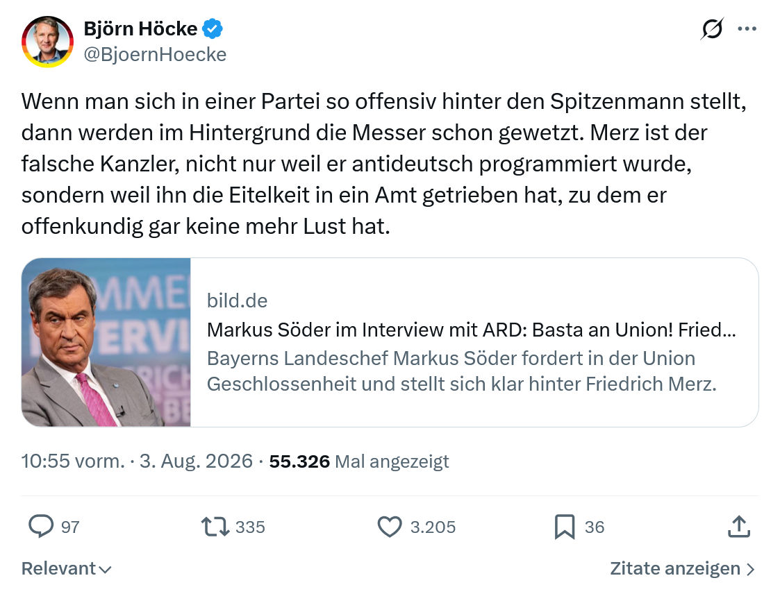 Björn Höcke: Wenn man sich in einer Partei...