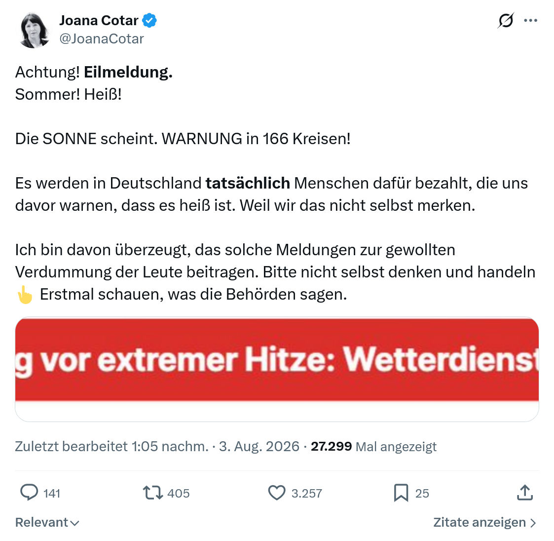 Joana Cotar: Achtung...