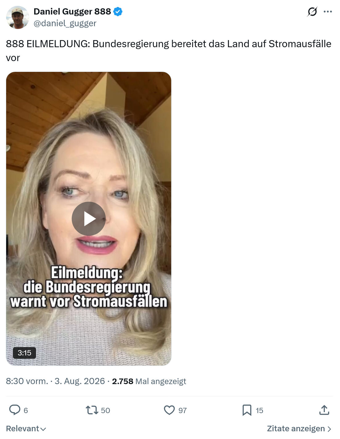 Daniel Gugger: EILMELDUNG...