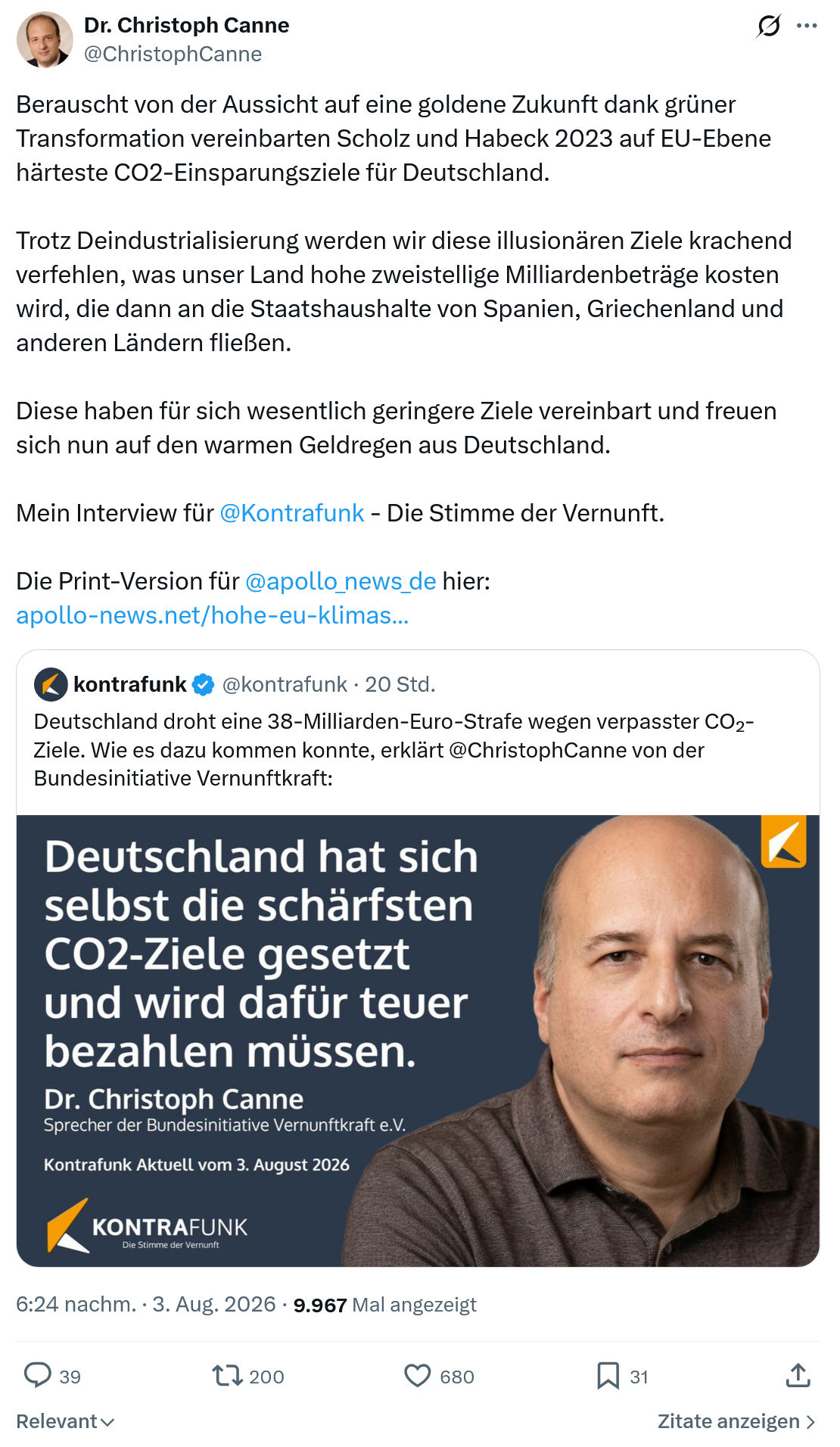 Christoph Canne: Berauscht von der Aussicht...