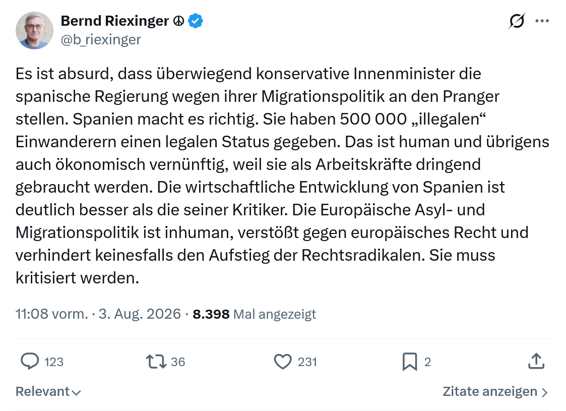 Bernd Riexinger: Es ist absurd...