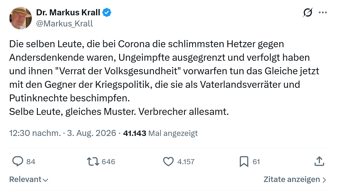 Markus Krall: Die selben Leute...