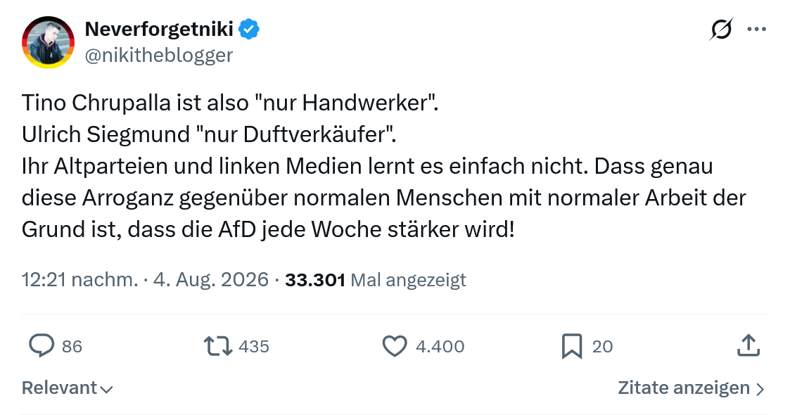 Neverforgetniki: Tino Chrupalla ist also...