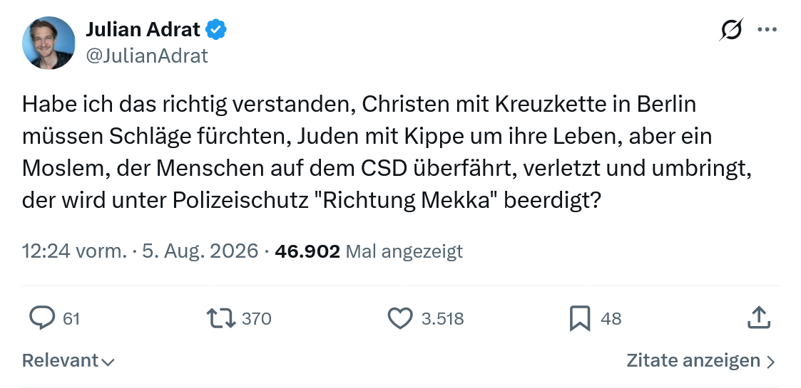 Julian Adrat: Habe ich das richtig verstanden...
