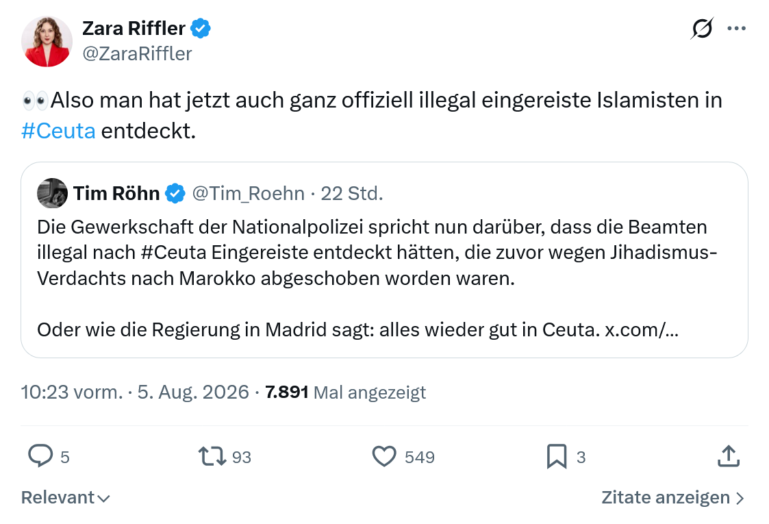 Zara Riffler: Also man hat jetzt...