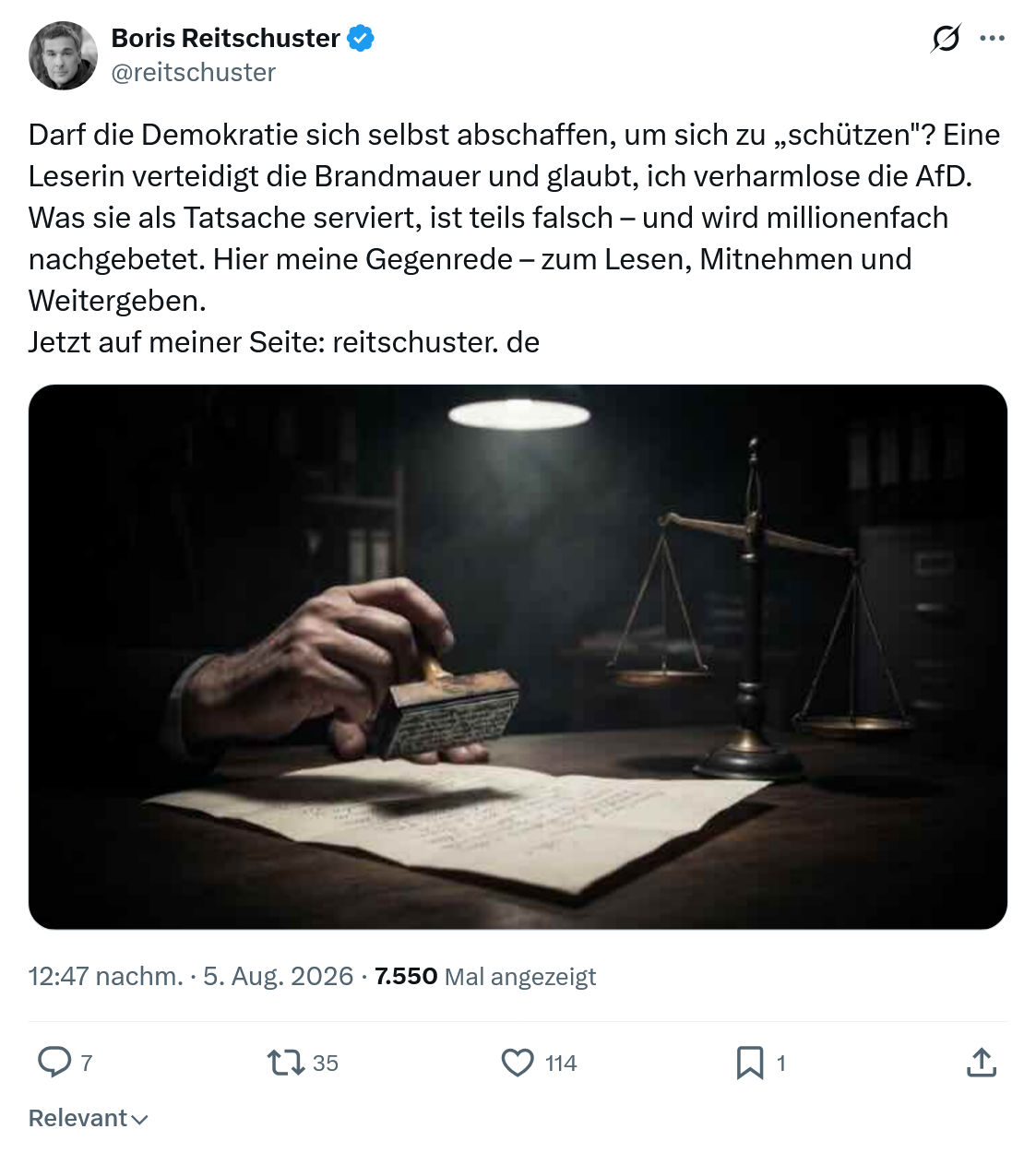 Boris Reitschuster: Darf die Demokratie...
