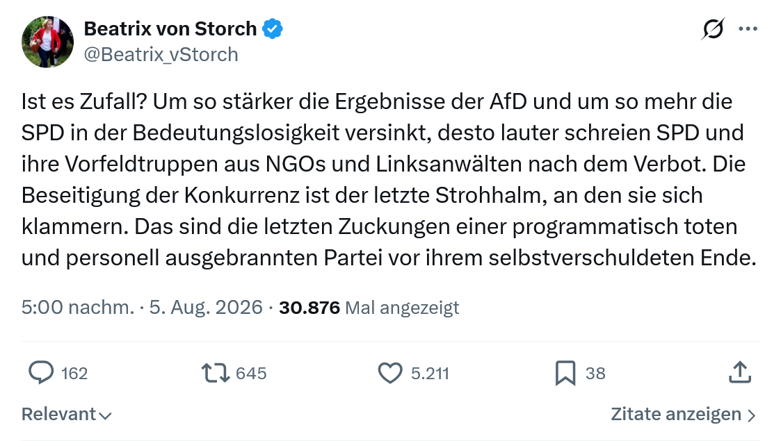 Beatrix von Storch: Ist es Zufall...
