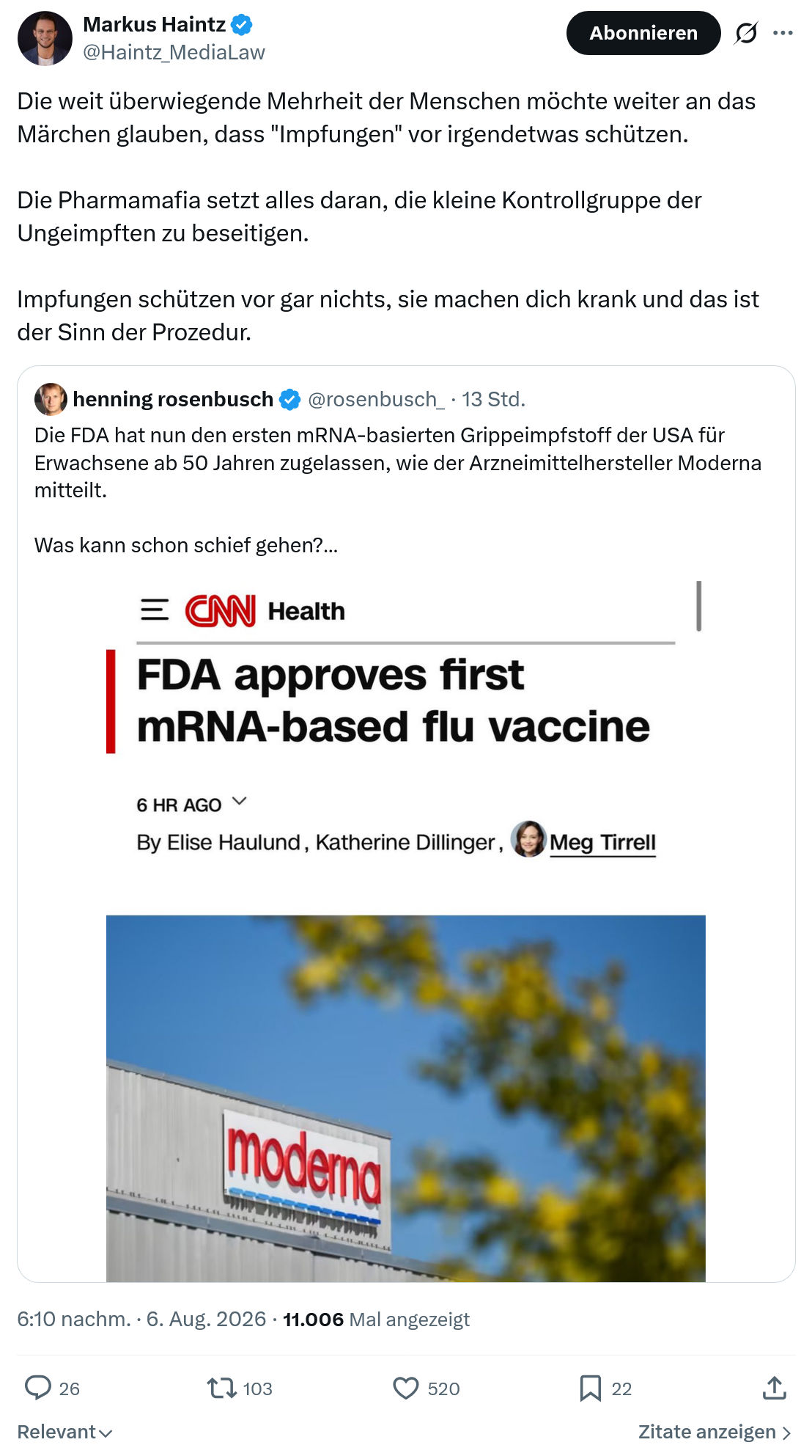 Markus Haintz: Die weit überwiegende Mehrheit...