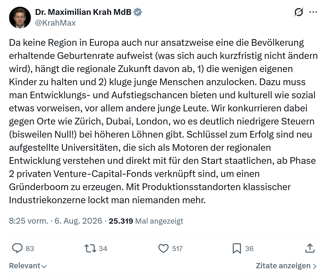 Maximilian Krah: Da keine Region in Europa...