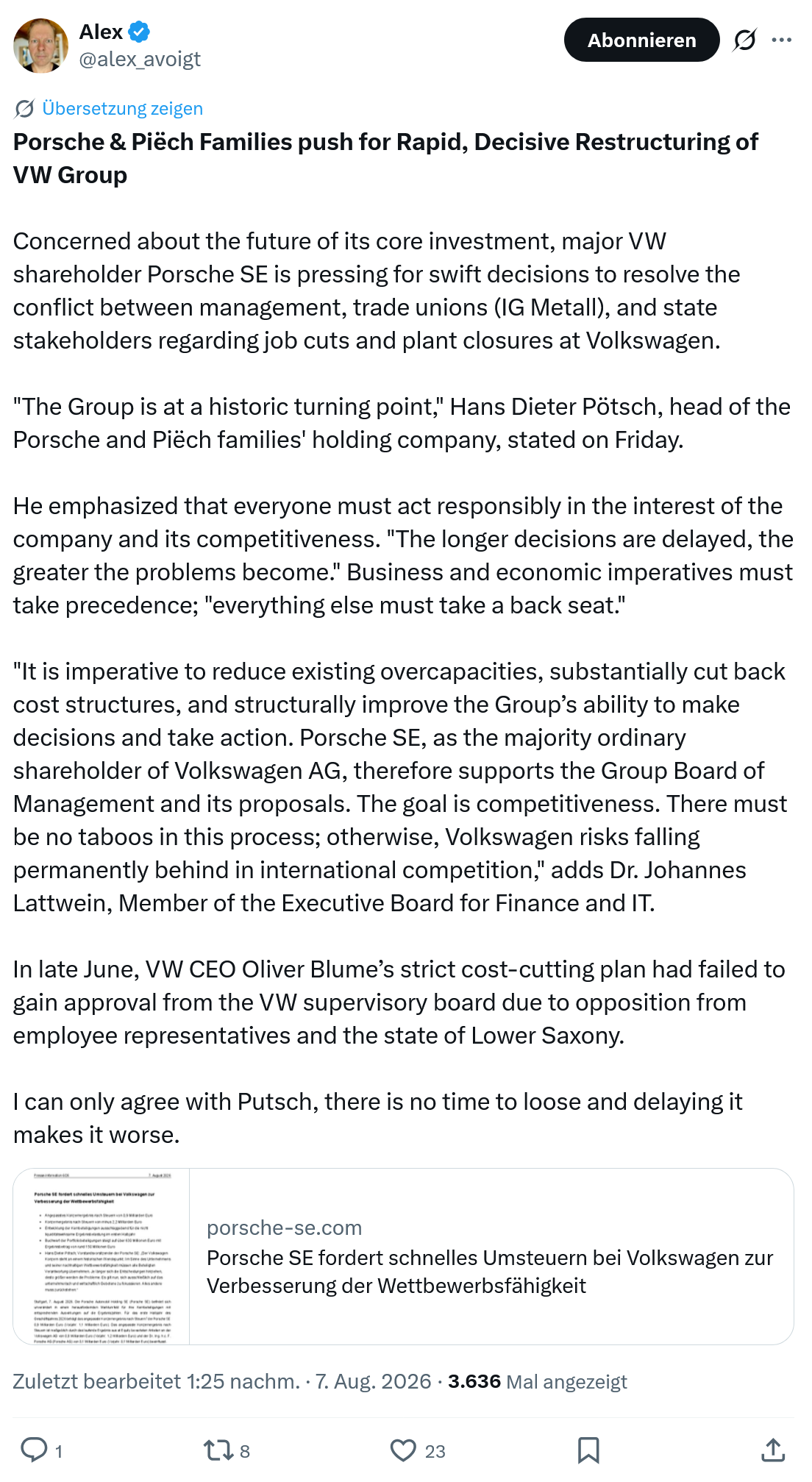 alex avoigt: Porsche & Piëch Families...