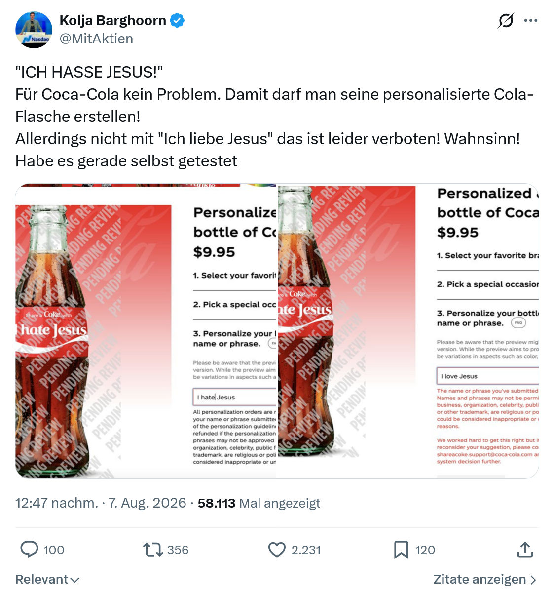 Kolja Barghoorn: "ICH HASSE JESUS!"...