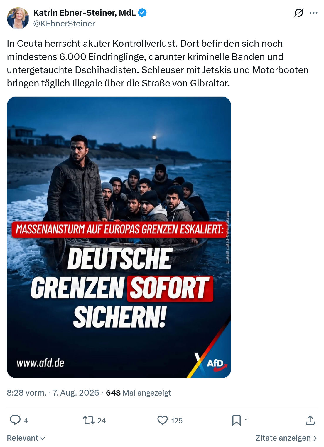 Katrin Ebner-Steiner: In Ceuta herrscht akuter Kontrollverlust...