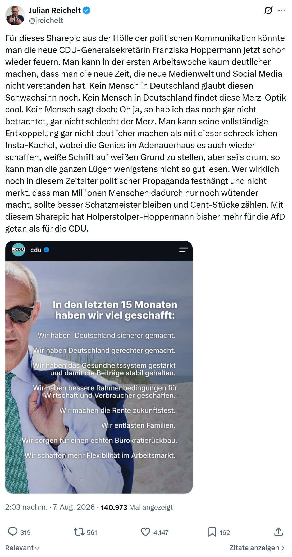 Julian Reichelt: Für dieses Sharepic...