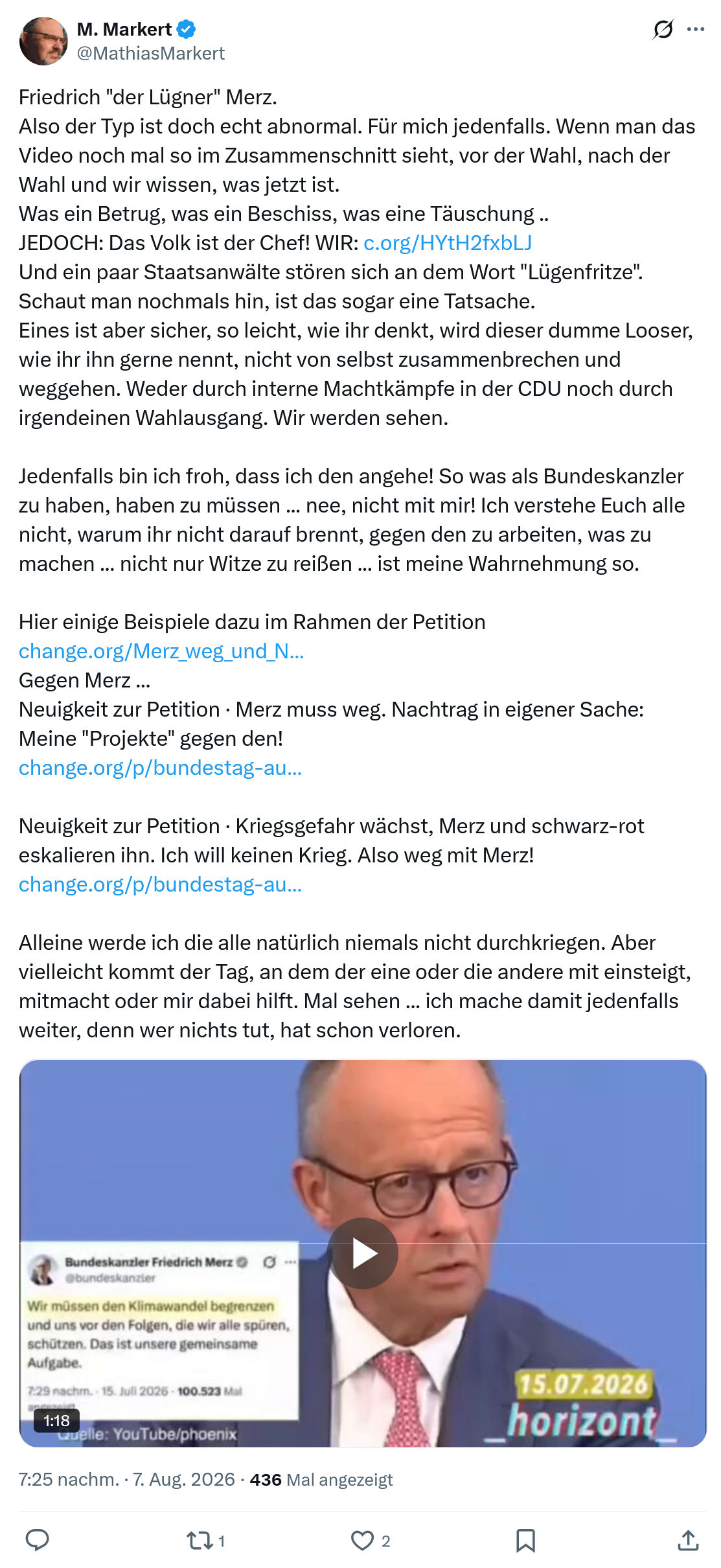 Mathias Markert: Friedrich "der Lügner" Merz...