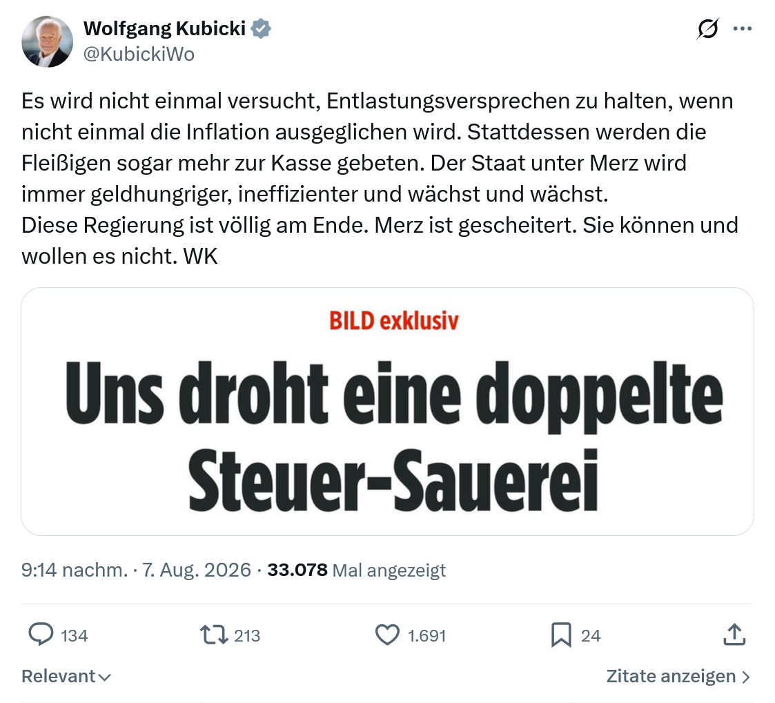 Wolfgang Kubicki: Es wird nicht einmal versucht...